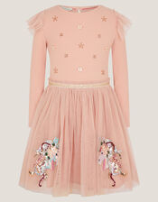 Unicorn Embellished Disco Dress, Pink (PINK), large