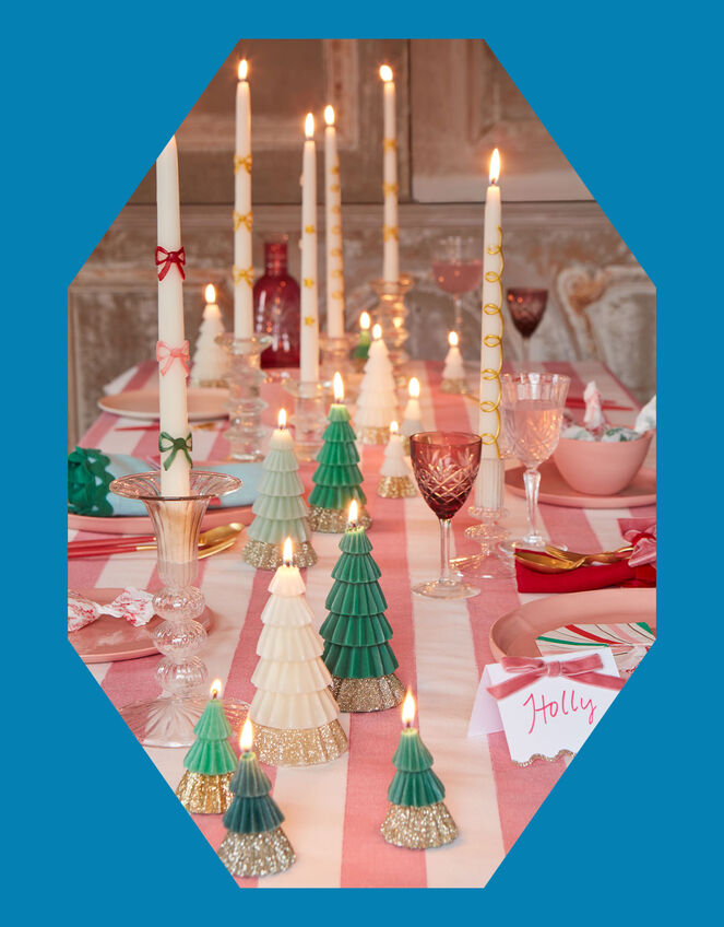 Meri Meri 2-Pack Bow Christmas Taper Candles, , large