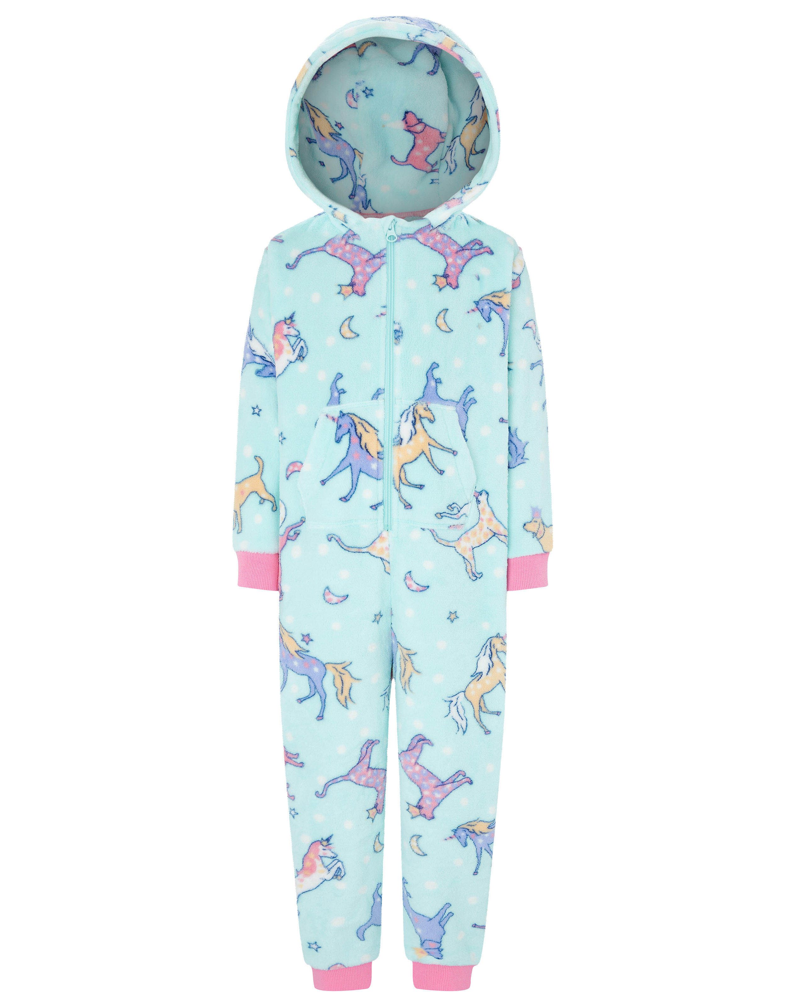 Unicorn Sleepsuit with Recycled Fabric Blue