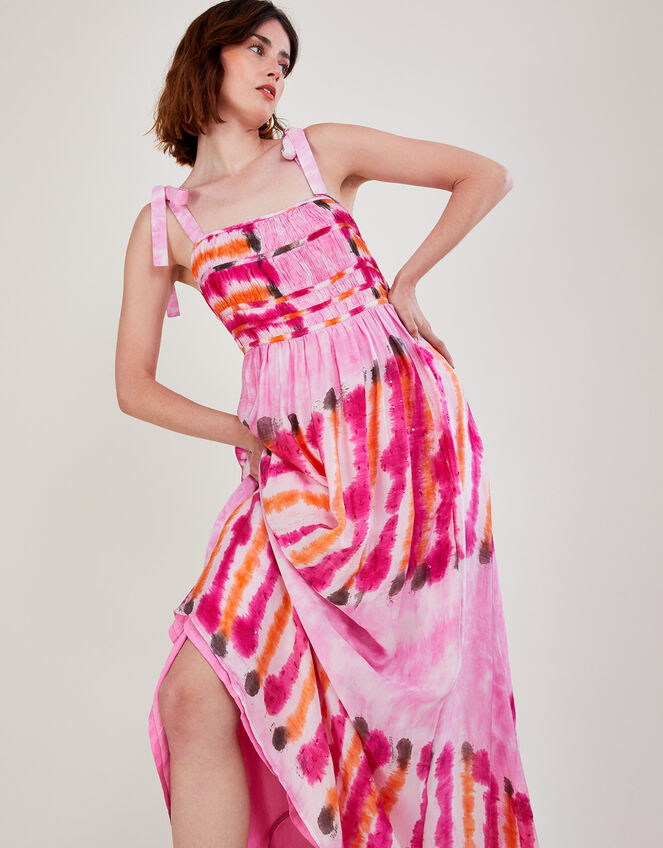 Talitha Tie Dye Maxi Dress, Pink (PINK), large
