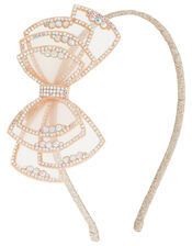 Mirage Diamante Bow Headband, , large