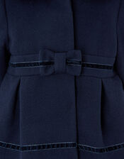 Baby Bow Coat, Blue (NAVY), large