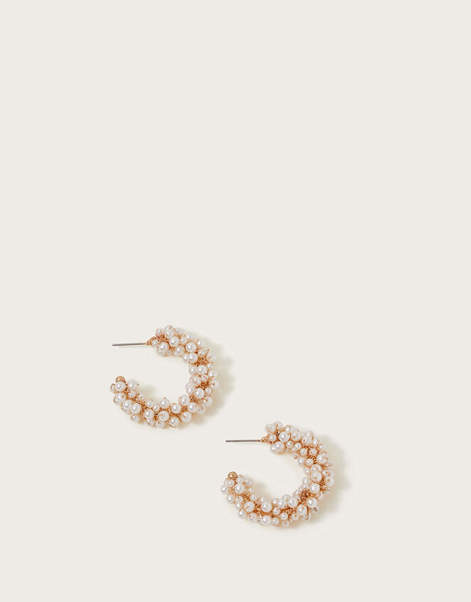 Mixed Pearl Hoops, , large