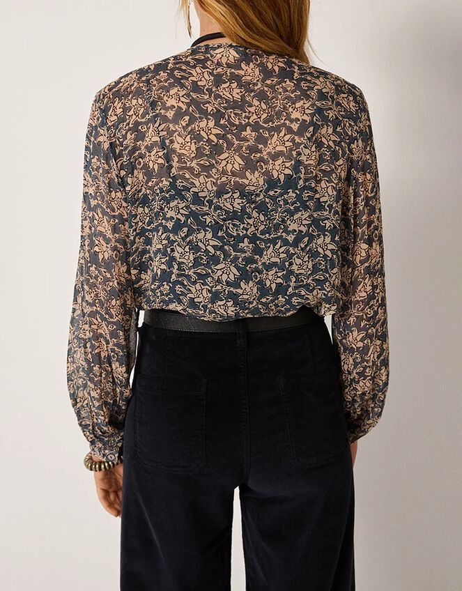 Maison Hotel Corina Floral Blouse, Teal (TEAL), large