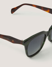 Acetate Tort Wayfarer Sunglasses, , large