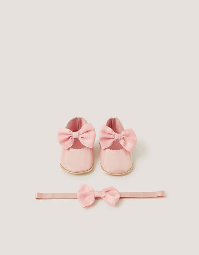 Baby Corsage Booties & Headband Set, Pink (PINK), large