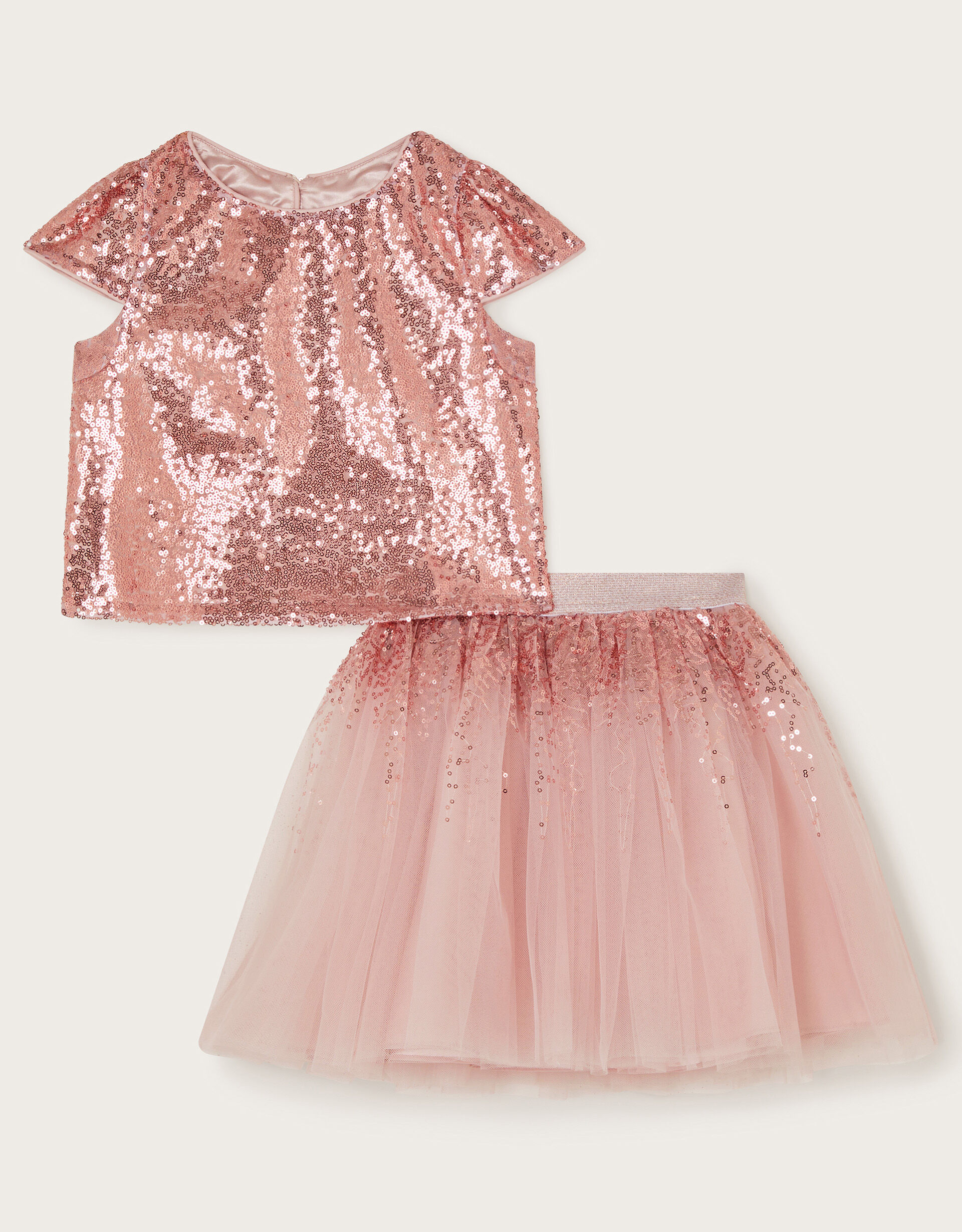 Pink tutu skirt 2-piece outfit set best sale