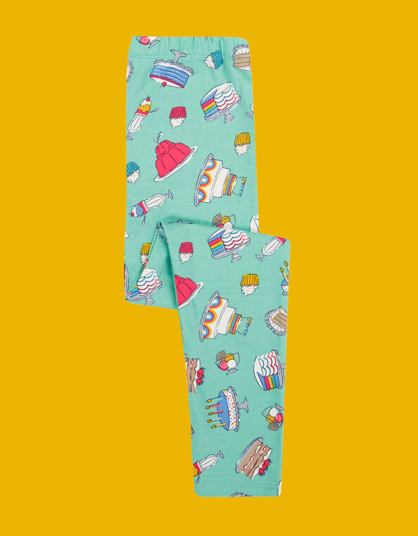 Frugi Libby Printed Leggings, Green (GREEN), large