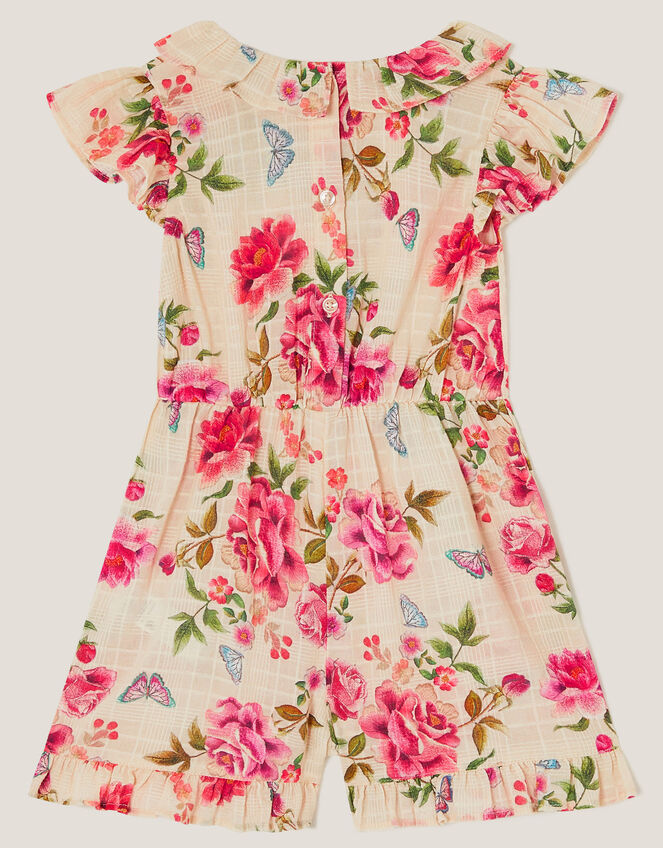 Baby Artisan Rose Print Romper, Ivory (IVORY), large