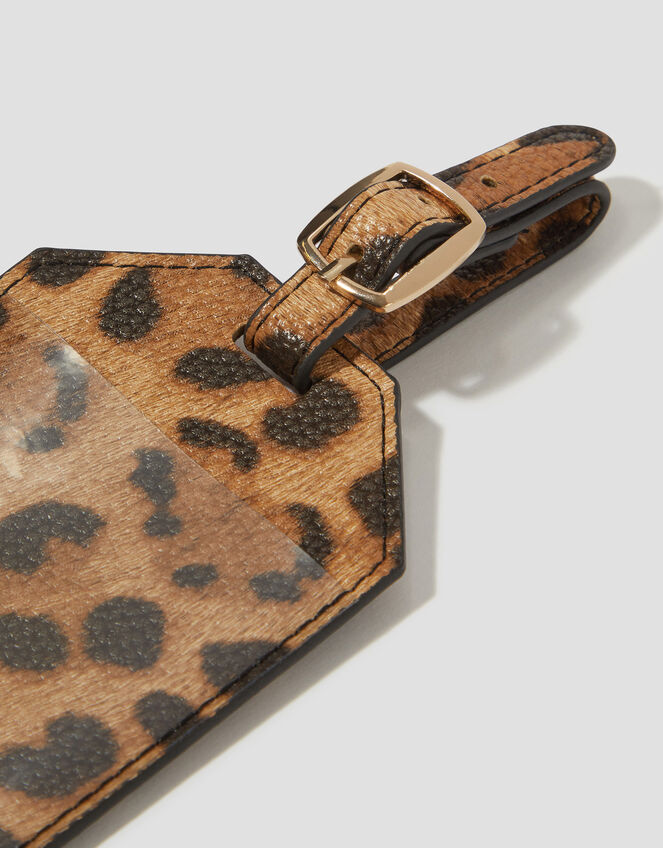 Leopard Print Luggage Tag, , large