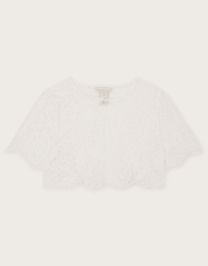 Lola Lace Bridesmaid Shrug, Ivory (IVORY), large