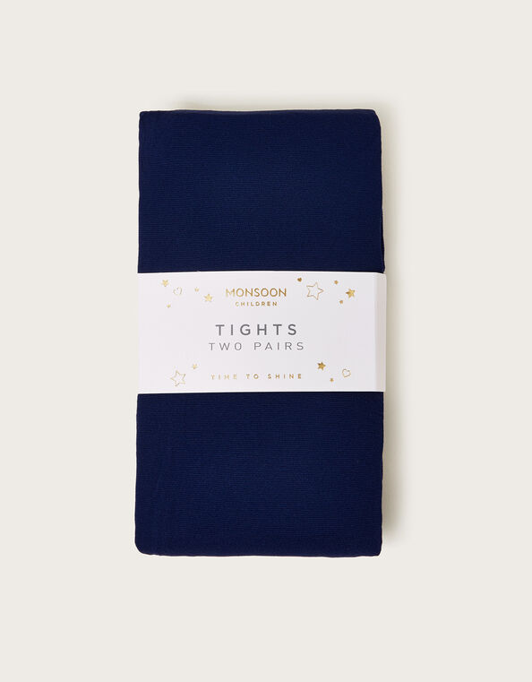 2-Pack 40 Denier Tights, Blue (NAVY), large