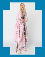 Crās Hawaii Printed Leopard Kimono, Pink (PINK), large