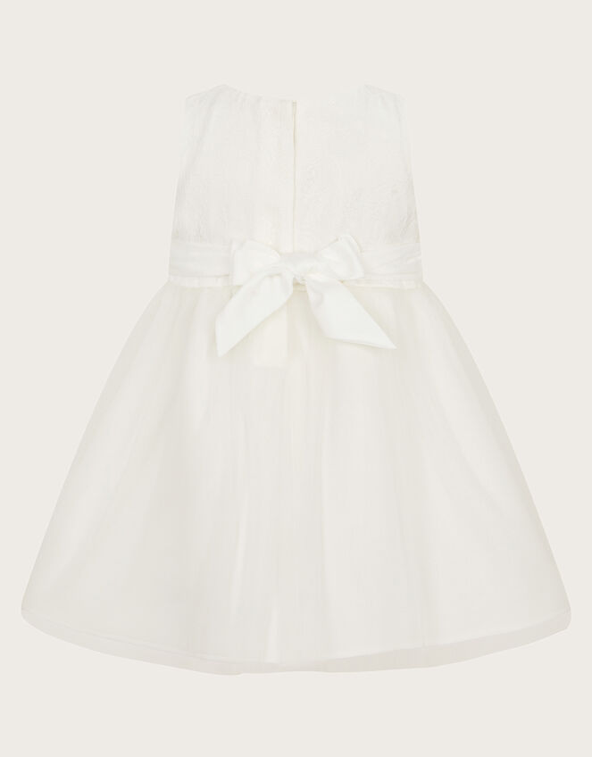 Baby Freija Lace Floral Dress, Ivory (IVORY), large