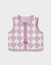 East Kaira Embroidered Quilted Waistcoat, Multi (MULTI), large