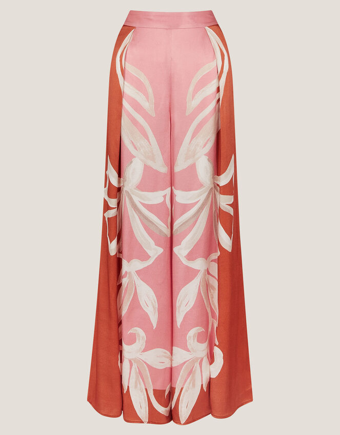 Tabitha Floral Print Wide Leg Trousers, Pink (PINK), large