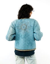 Wild Valentin Embellished Quilted Jacket, Blue (BLUE), large