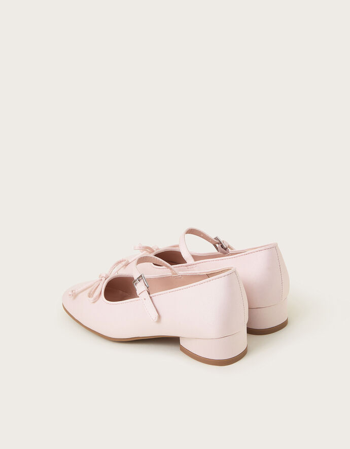 Victoria Satin Heels in Pink