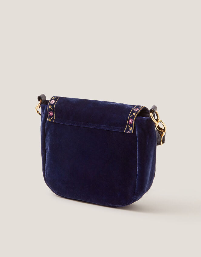 Fallon Floral Embroidered Satchel Crossbody Bag, , large