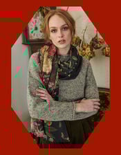 One Hundred Stars Primula Wool Scarf, , large