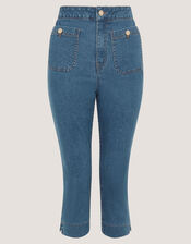 Cassie Capri Jeans, Blue (MID AUTHENTIC BLUE), large