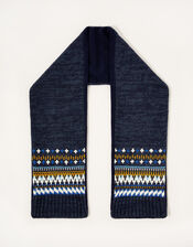 Frankie Fair Isle Knit Scarf , , large
