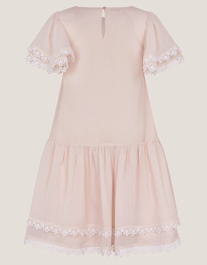 Antonia Drop Waist Flower Dress, Pink (PINK), large