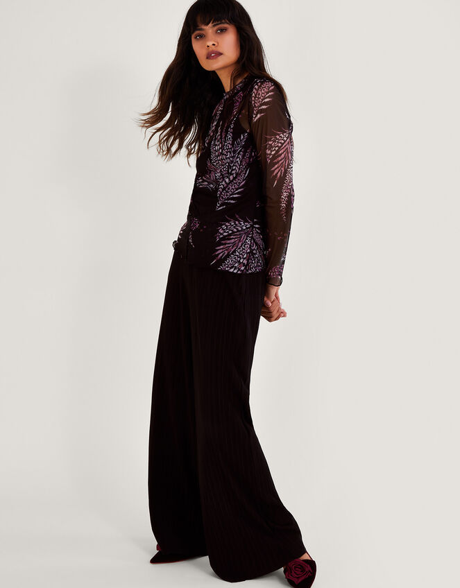 Print Mesh Top, Black (BLACK), large