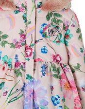 Baby Floral Print Padded Coat, Pink (PINK), large