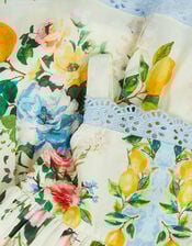 Baby Amalfi Lemon Print Dress, White (WHITE), large