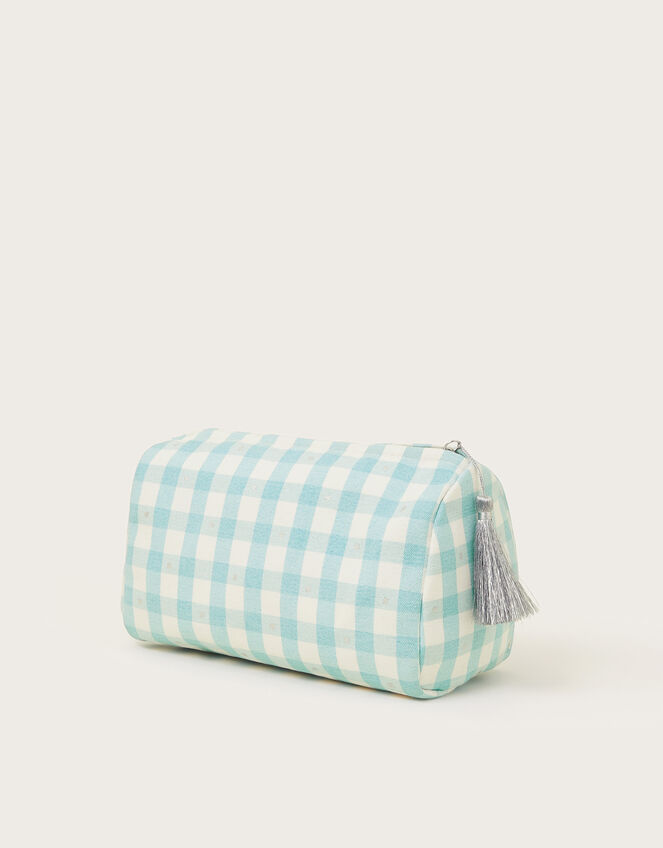 Clementine Gingham Print Make Up Bag, , large