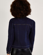 Lauria Nautical Denim Jacket with Sustainable Cotton, Blue (INDIGO), large