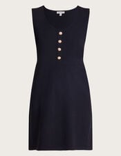 Phene Pinafore Mini Dress, Black (BLACK), large