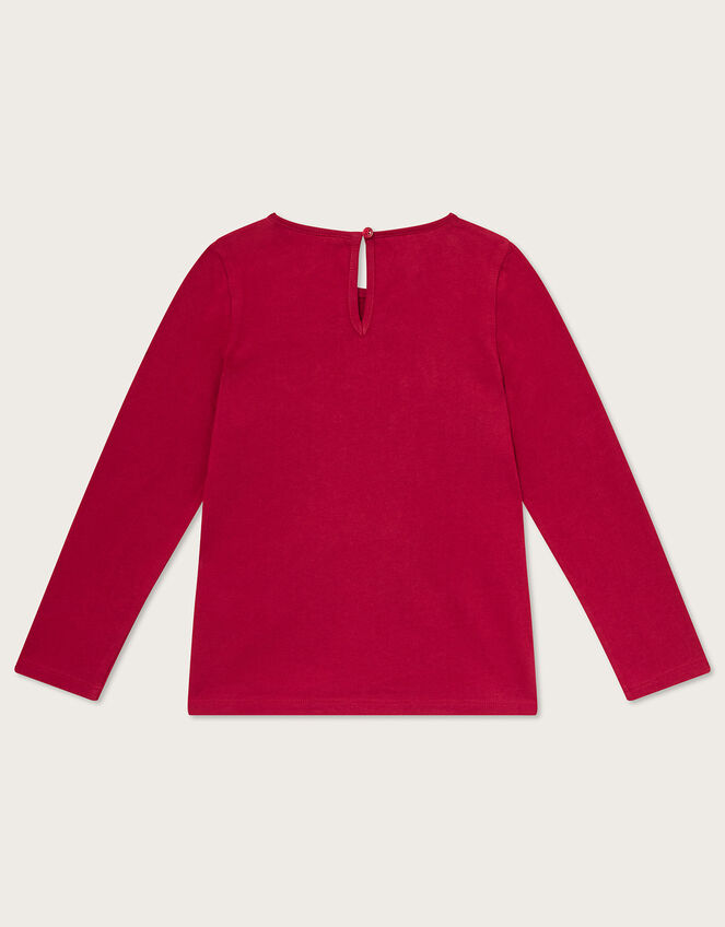 Christmas Reindeer Long Sleeve Top, Red (RED), large