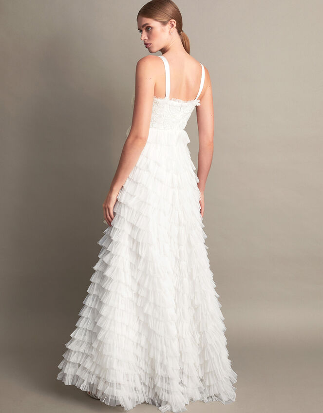 Ellen Ruffle Maxi Bridal Dress, Ivory (IVORY), large