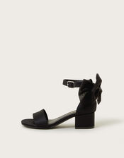 Open-Toe Bow Heels, Black (BLACK), large