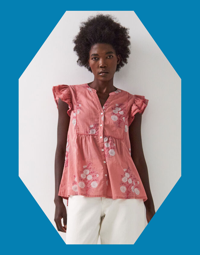 East Nadine Sleeveless Embroidered Blouse, Multi (MULTI), large