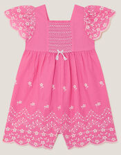 Baby Broderie Romper , Pink (PINK), large