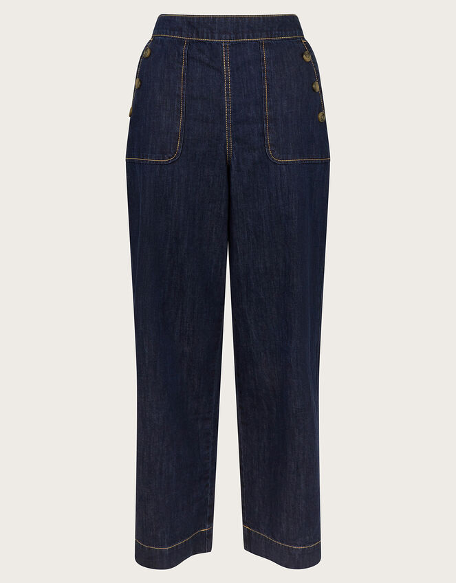 Harper Regular Crop Wide Leg Jeans, Blue (INDIGO), large