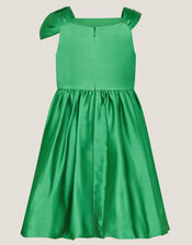 Freya Bow Strap Satin Party Dress, Green (GREEN), large