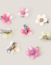 8-Pack Mini Flower Hair Clips, , large