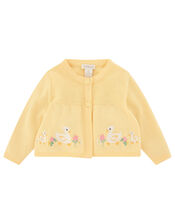 Newborn Baby Duckie Knitted Cardigan, Yellow (YELLOW), large