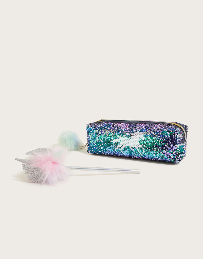Supernova Unicorn Pencil Case and Pencil Set, , large