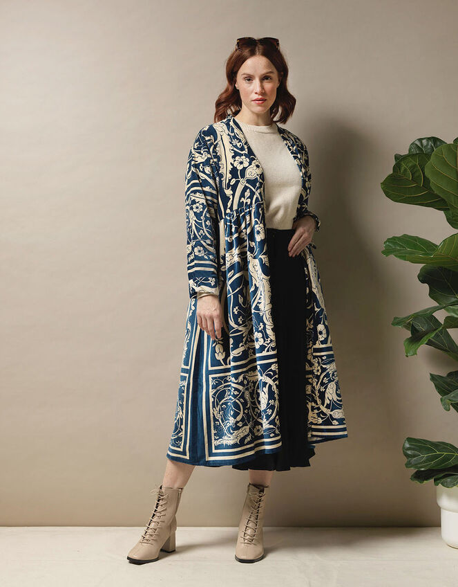 One Hundred Stars Jaipur Print Velvet Duster
