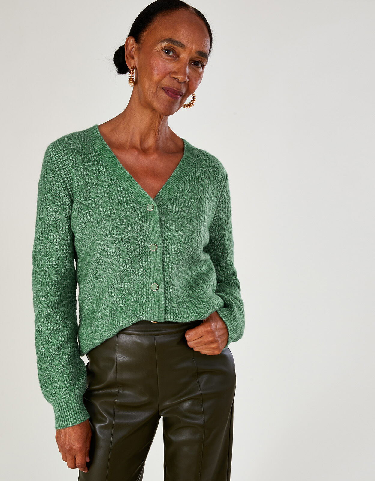 Hand knit cardigan sweater deep red with green orange beaded floral ...