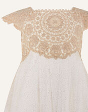 Baby Estella Dress, Gold (GOLD), large
