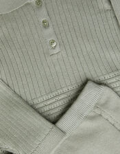 Newborn Knitted Top and Leggings Set, Green (GREEN), large