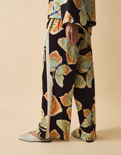 Clemence Aurelie Butterfly Palazzo Trousers, Black (BLACK), large