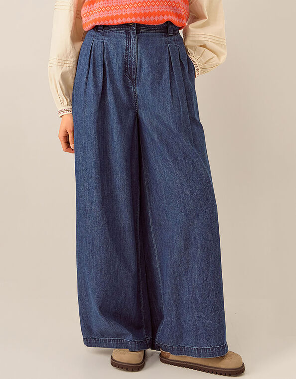 East Reyna Denim Trouser, Blue (INDIGO), large