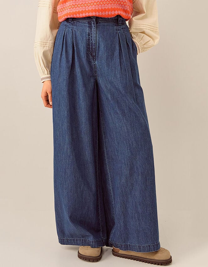 East Reyna Denim Trouser, Blue (INDIGO), large